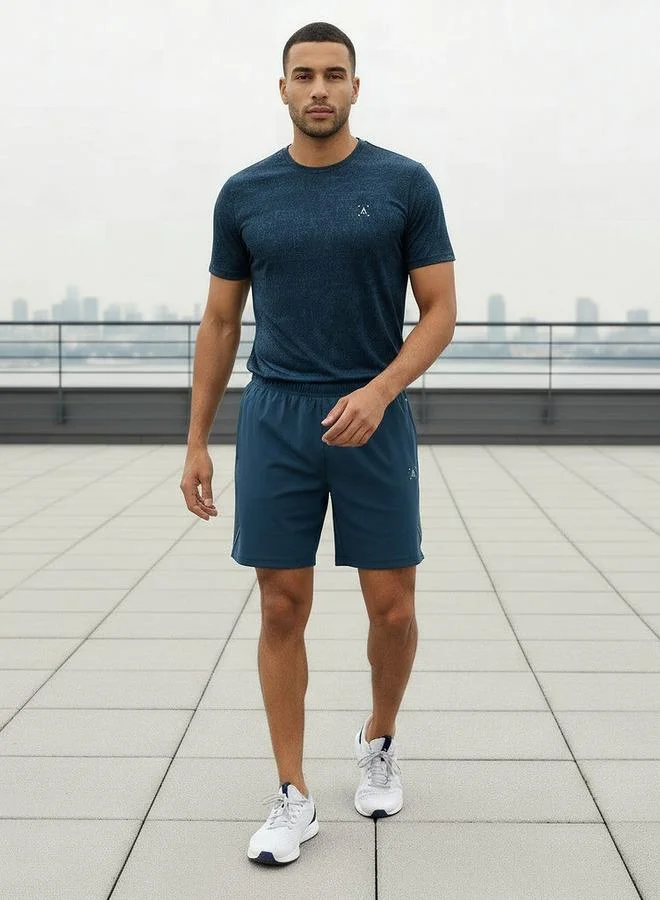 آكتف شورت رجالي بقصة عادية وأداء عالي مع لوحة